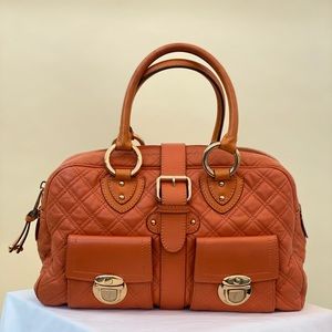 Marc jacobs orange tote bag
